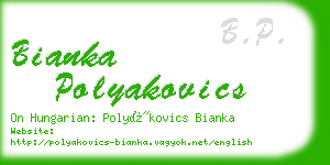 bianka polyakovics business card